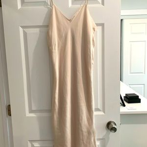 NWT Champagne Midi Slip Dress